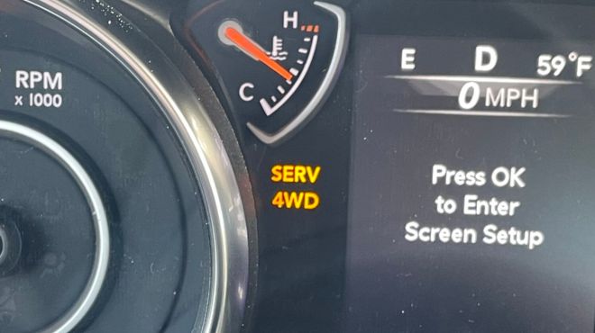 Service 4WD Light on Jeep Image